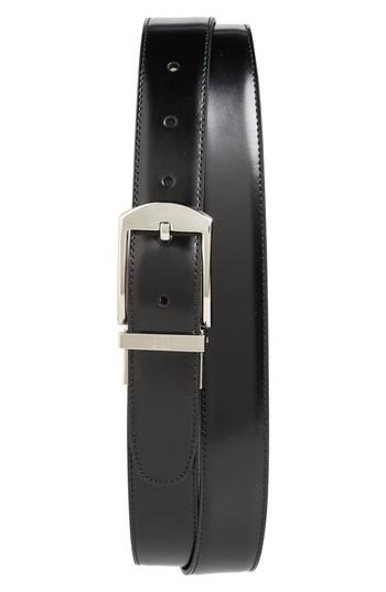 Men's Dunhill Classic Leather Belt, Size - Black
