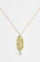 Women's Meirat 'charmed' Diamond Leaf Pendant Necklace