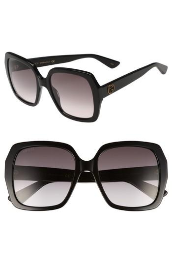 Women's Gucci 54mm Gradient Square Sunglasses -