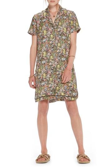 Women's Scotch & Soda Tropical Print Shirtdress - Blue