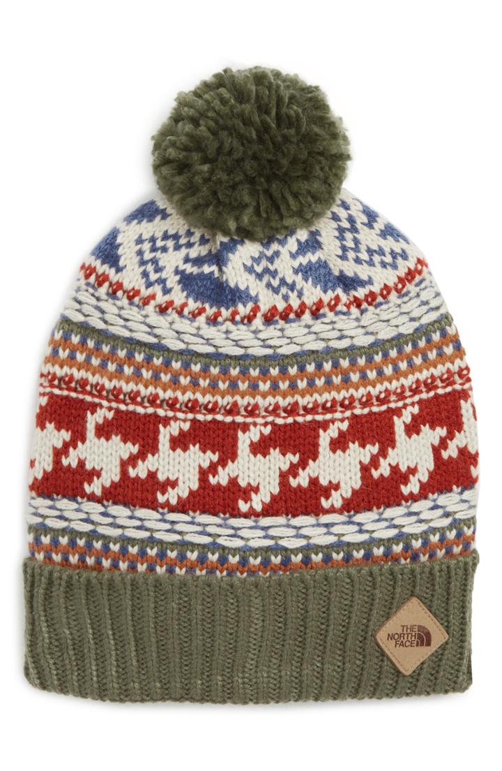 Women's The North Face Fair Isle Deep Fit Beanie - Green