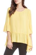 Women's Karen Kane Ruffle Hem Top - Yellow