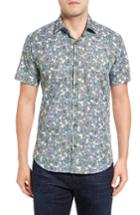 Men's Jared Lang Trim Fit Paisley Sport Shirt - Green