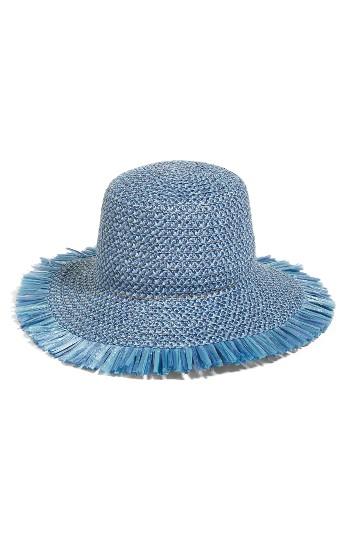 Women's Eric Javits 'tiki' Bucket Hat - Blue