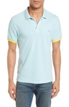Men's Vilebrequin Contrast Cuff Pique Polo - Blue