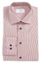 Men's Eton Contemporary Fit Houndstooth Dress Shirt .5 - Green