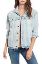 Women's Current/elliott The Vintage Boyfriend Denim Trucker Jacket - Blue