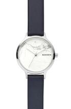 Women's Skagen Anita Stone Leather Strap Watch, 34mm