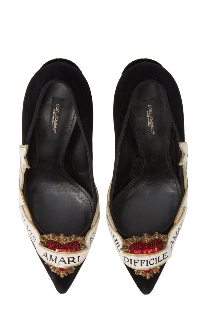 Women's Dolce & Gabbana Amanti Sacred Heart Pump .5us / 36eu - Black