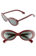 Women's Burberry 54mm Oval Sunglasses - Bordeaux Solid