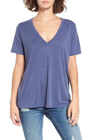 Women's Lush V-neck Tee - Blue