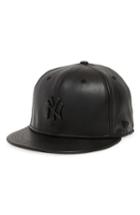 Men's New Era Nba Glossy Faux Leather Snapback Cap - Black