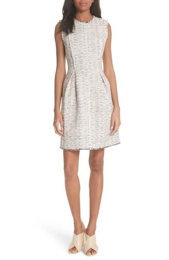 Women's Rebecca Taylor Rainbow Tweed A-line Dress - Ivory