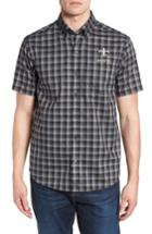 Men's Cutter & Buck New Orleans Saints - Fremont Regular Fit Check Sport Shirt - Black