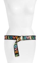 Women's Cara Love Web Slider Belt, Size - Black Multi