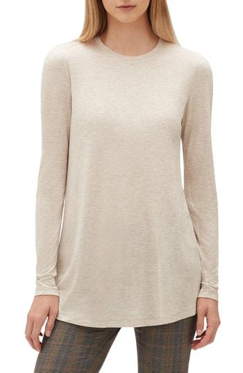 Women's Lafayette 148 New York Lexia Featherweight Jersey Top - Beige
