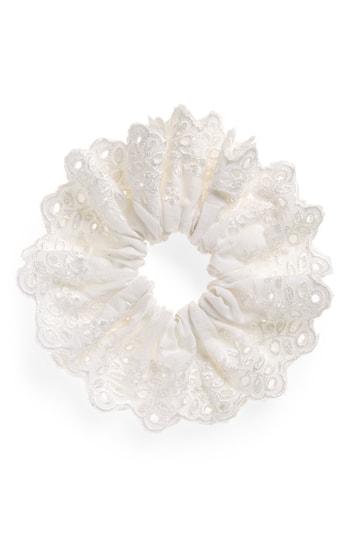 New Friends Colony Ibiza Eyelet Scrunchie, Size - White