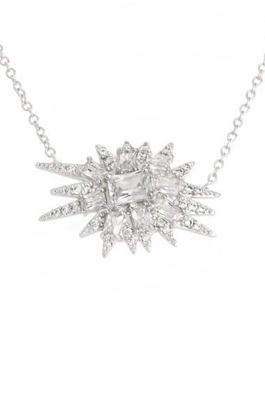 Women's Cz By Kenneth Jay Lane 'explosion' Cubic Zirconia Pendant Necklace