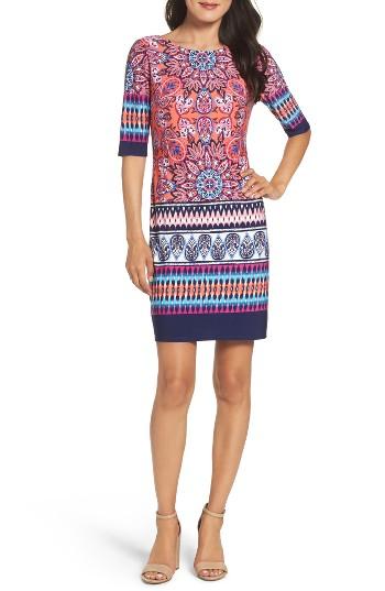 Women's Eliza J Print Shift Dress - Red