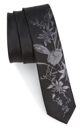 Men's The Kooples Floral Jacquard Silk Skinny Tie