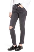 Women's Levi's 501 High Waist Ripped Skinny Jeans X 28 - Black