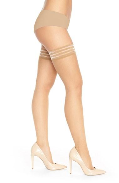 Women's Nubian Skin Sheer Matte Stay-ups /x-large - Brown