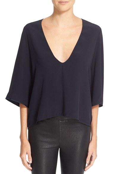 Women's Helmut Lang Drape V-neck Top