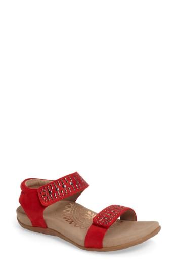 Women's Aetrex 'maria' Sandal -5.5us / 35eu - Red