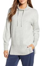 Women's Lou & Grey Drawstring Neck Tunic Sweater - Grey