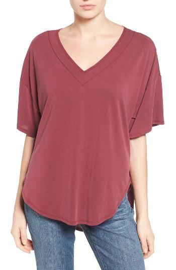 Women's Halogen Oversize Short Sleeve V-neck Tee