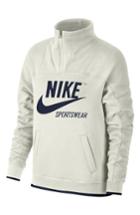 Women's Nike Sportswear Women's Half Zip Fleece Pullover - White