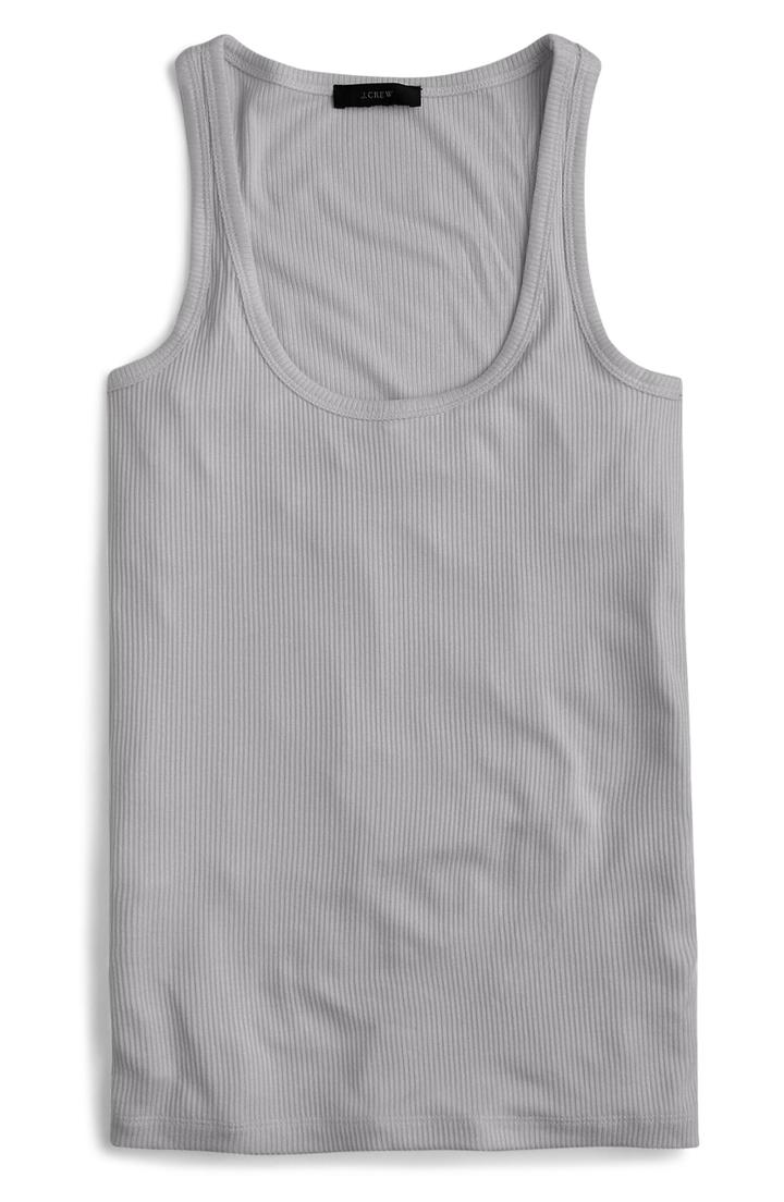 Women's J.crew 1993 Classic Favorite Tank - Grey