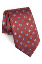 Men's Ermenegildo Zegna Geometric Dot Silk Tie, Size - Red