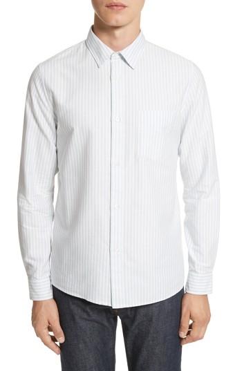 Men's A.p.c. Oliver Stripe Oxford Shirt - Blue