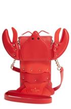 Women's Kate Spade New York Shore Thing - Lobster North/south Leather Crossbody Bag - Red