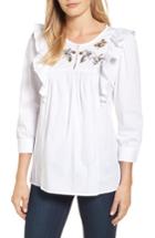 Women's Catherine Catherine Malandrino Jan Embroidered Bib Blouse