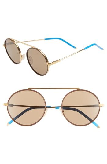 Men's Fendi 54mm Round Sunglasses -