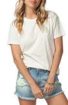 Women's Rip Curl Beach Stitch Boy Tee - Ivory