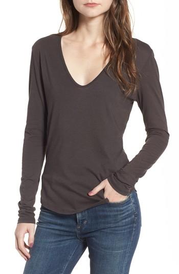 Women's James Perse Zig Zag Tee - Grey