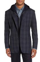 Men's Cardinal Of Canada Classic Fit Hooded Sport Coat, Size - Grey