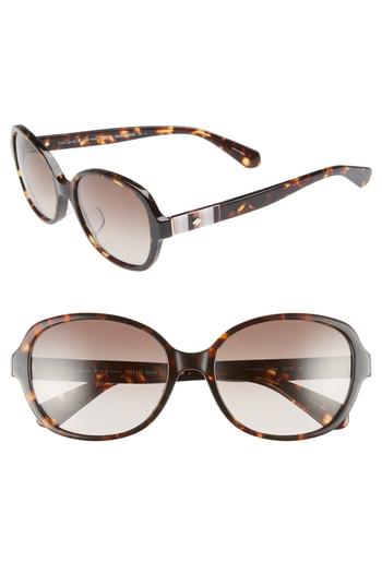 Women's Kate Spade New York Cailee 56mm Special Fit Sunglasses - Dark Havana