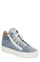 Men's Giuseppe Zanotti Snake Embossed Sneaker Us / 43eu - Blue