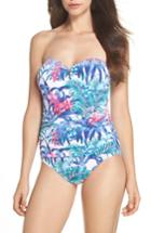 Women's Tommy Bahama Majorelle Underwire Bandeau One-piece Swimsuit - White