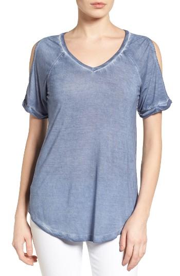 Women's Caslon Cold Shoulder V-neck Tee