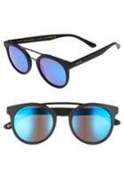 Women's Diff Astro 49mm Polarized Aviator Sunglasses - Matte Black/ Blue