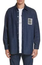 Men's Raf Simons Carry Over Denim Shirt - Blue