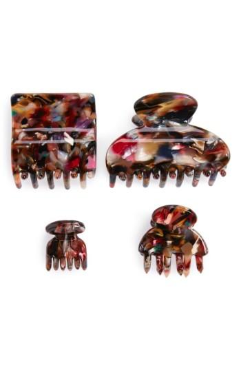 Tasha 'marble' Jaw Clips, Size - Brown