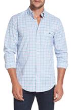Men's Vineyard Vines Tucker Orchid Check Performance Sport Shirt, Size - Green