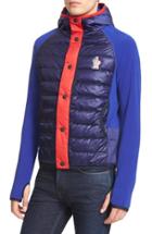 Men's Moncler Maglia Quilted Down Front Hooded Cardigan