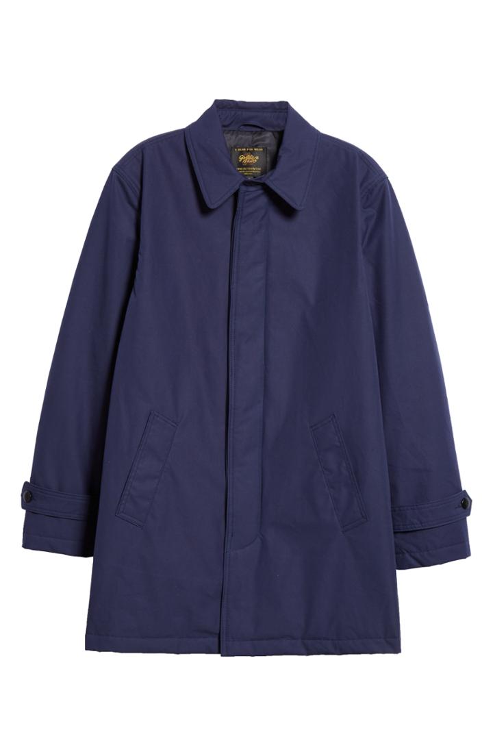 Men's Golden Bear Waxed Cotton Car Coat - Blue